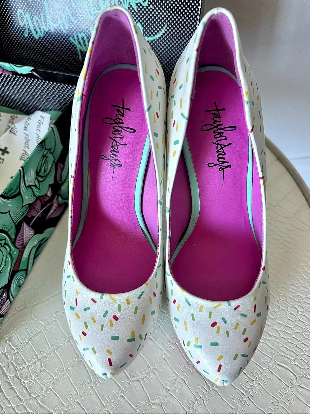 Taylor Says Women's Sprinkle Print Heels
